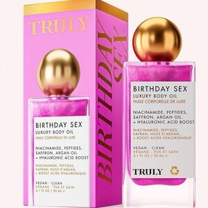TRULY Birthday Sex Luxury Body Oil – Bright Pink & Gold